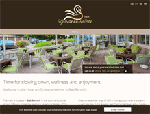 Tablet Screenshot of hotel-am-schwanenweiher.de